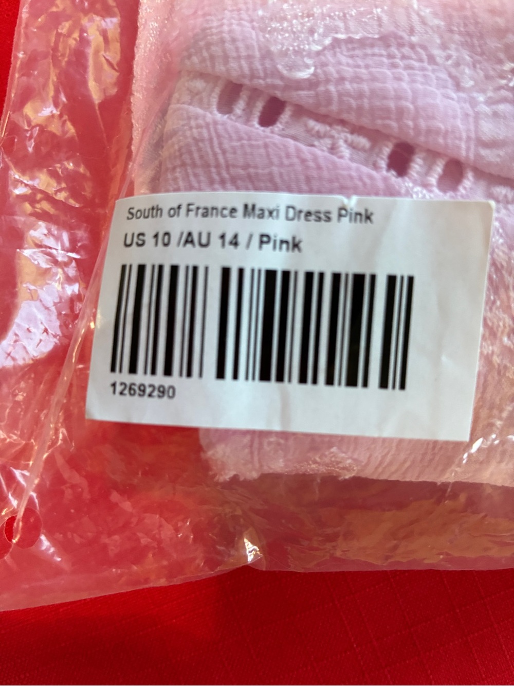 Princess Polly South Of France Maxi Dress Pink Size 10 Retail $99 - Picture 10 of 13